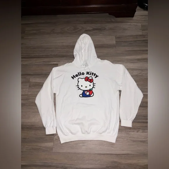 Sanrio Hello Kitty White Graphic Hoodie - Picture 4 of 7
